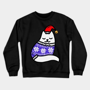 Cozy Christmas Cat Crewneck Sweatshirt